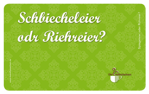 Frühstücksbrettchen "Schbiechleier odr Riehreier?"